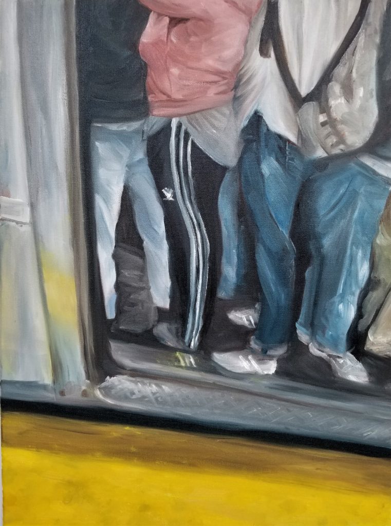 Stand Clear. 2018. Oil paint on canvas. 18 x 24 in / 45.72 x 60.96 cm