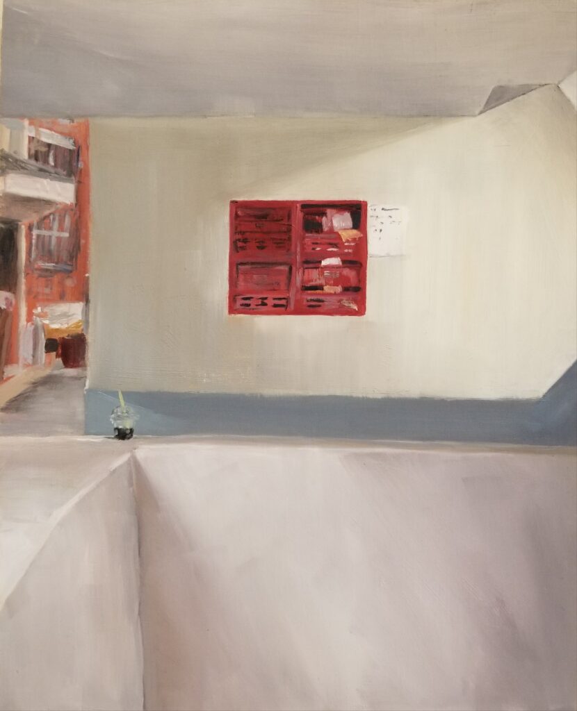 Daejeon Villa. 2019.  Oil paint on wood panel. 8 x 10 in.