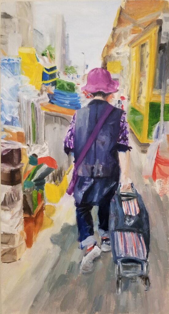 Heavy (무거워). 2019. Oil on wood panel.