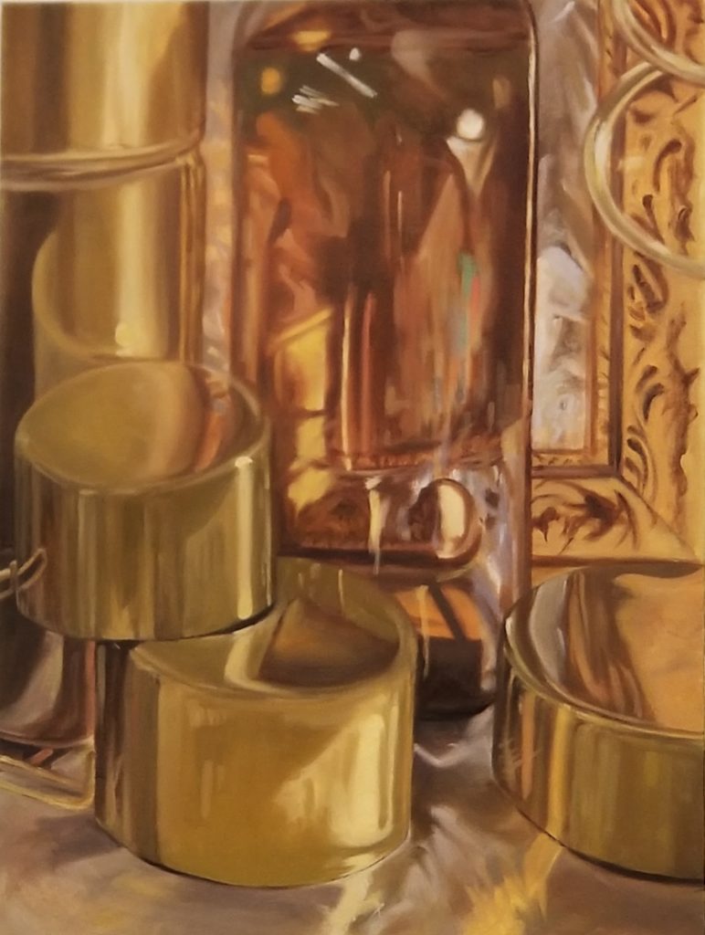 Golden. 2019. Oil paint on canvas. 18 x 24 in / 45.72 x 60.96 cm