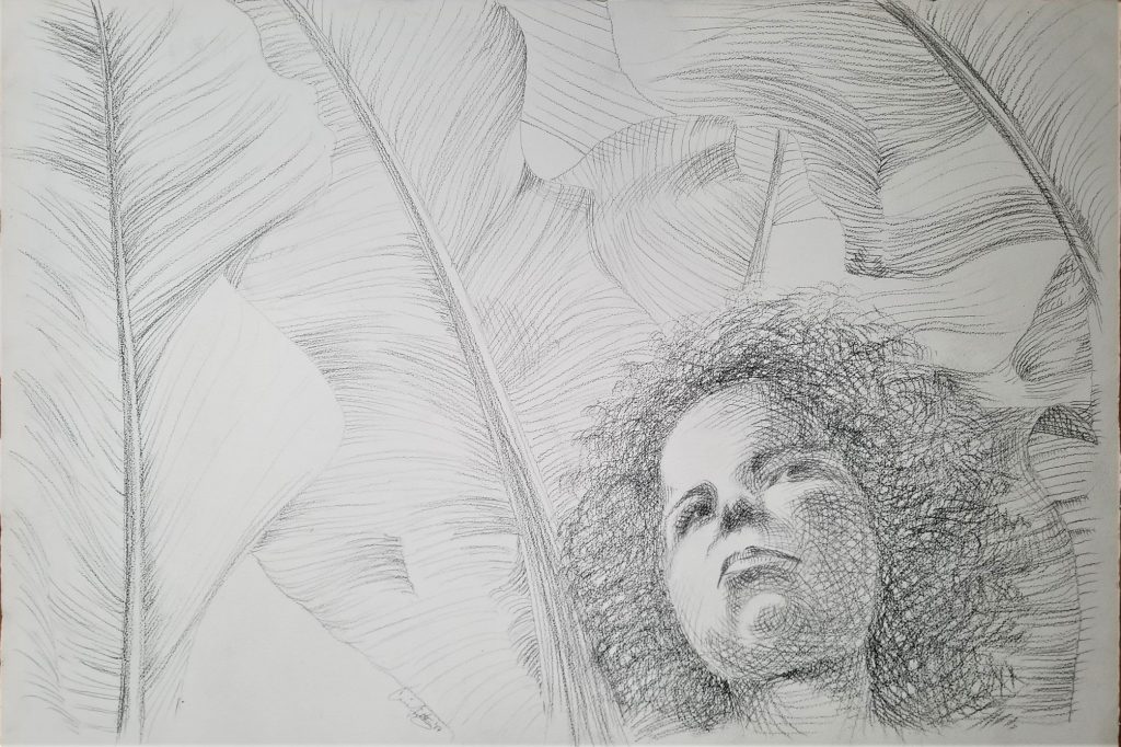 Self Portrait in Lines. 2017. 20 x 30 in / 50.8 x 76.2 cm